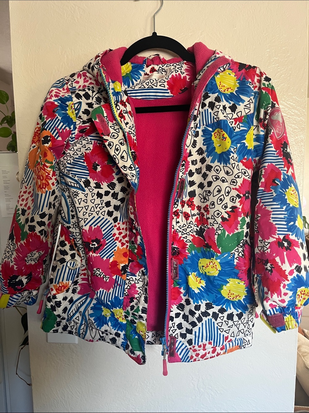 Floral Multi-Color Hooded Women's Jacket